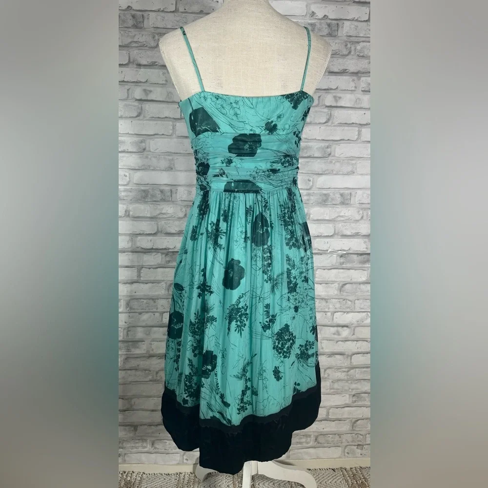 Laundry Shelli Segal Silk Blue Floral Spring Dress - Picture 3 of 13